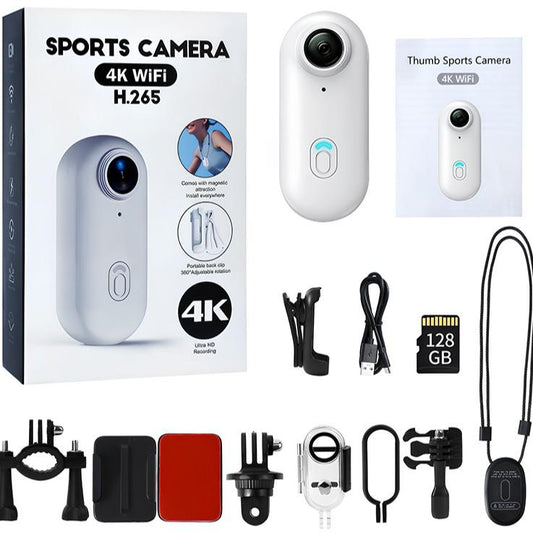 NUISK Tiny Thumb Camera: 128GB, 4K POV Video, Magnetic Mount
